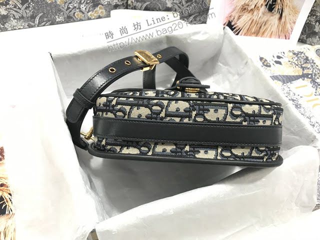 Dior女包 迪奧bobby藍色中號小豬包 Dior肩背斜挎包  dfk1707